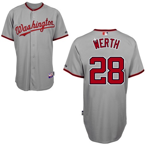Hot sale Washington Nationals 28 Jayson Werth Grey Cool Base MLB Jersey Baseball MLB Jerseys
